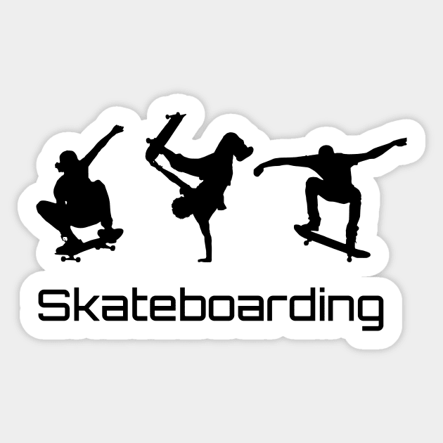 Skateboarding, Skateboarder, Skater Icon Sticker by FashionDesignz